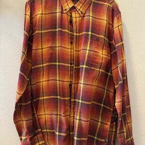 Toad&Co Red and Yellow Casual Button Down Shirt